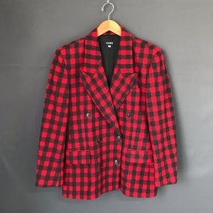 KORS Vintage Buffalo Plaid Blazer Jacket